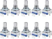 360 Degree Rotary Encoder Code Switch Digital Potentiometer EC11 5 Pins 15mm Shaft 10Pcs