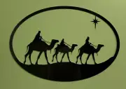 Christmas Holiday Decoration 3 Wisemen Metal Sign CNC Metal Art 24"x17"