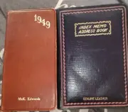 Vintage Address Book And 1949 Day Planner.