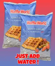 Waffle World Complete Waffle Mix Pancake Mix Just Add Water 5 lb Bags 2 Pack