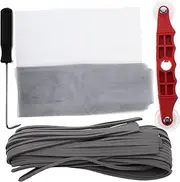 Homoyoyo 1 Set Window Screen Repair Kit Tool for Easy DIY Screen Replacement Includes Roller with Bearing Spline Remover Hook for Homeowners and DIY Enthusiasts