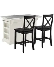Crosley Julia Island W/X-Back Stools
