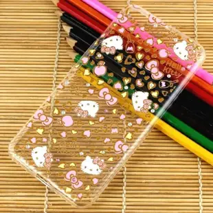 【Hello Kitty】HTC One X9 彩鑽透明保護軟套