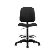 Global Goal 2236-6 Fabric Task Armless Height Adjustable Stool Black Fabric