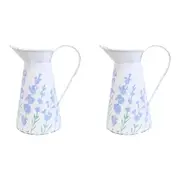 2x LVD Water/Juice Jug Pitcher Decorative Drink Container Small Lavender White