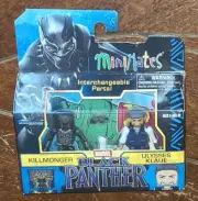 MiniMates Marvel's Black Panther: KILLMONGER & ULYSSES KLAUE 2" Action Figures!