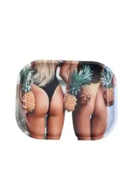 Decorative Remote Side Friendly Bikini Pineapple Tray Decoration Metal Snack