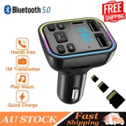 Bluetooth 5.0 Radio Car Kit Wireless FM TransmittPB Dual USB ChargQS MP3 Player