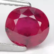1.44 Ct. Top Quality Unheated Red Ruby Gemstone WITH GLC CERTIFY