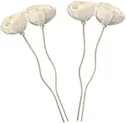 4Pcs Fireless Aroma Diffuser Sticks Decorative Simulated Flower Sticks for Essential Oil Diffusers for Home Fragrance Bedroom Living Room and Car