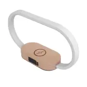 Wireless Charging Desk Lamp Clock Touch Dimmable LED - White - One size