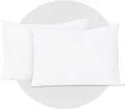 2 Pack King Size Terry Pillow Protector, Waterproof Soft Breathable Pillow Cover, Waterproof Microfiber Fully Encased, Durable Zipper Pillow Encasement