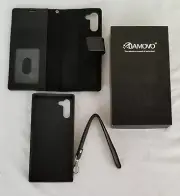 Samsung Galaxy Note 10 Wallet Case PU Leather Folio Detachable Cover Black