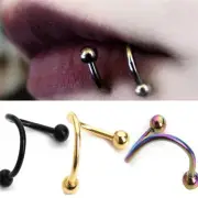 Punk Stainless Steel Spiral Helix Ear Stud Lip Nose Ring Body Piercing Jew A.SL