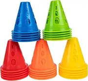 NULYLU 25pcs Windproof Skating Marker Cones Durable Training Props for Adults Lightweight Pe Material Stable Flat Bottom Design for Roller Skating Practice and Agility Improvement
