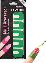 Nail Polish Protector - Soft Elastic U-Shape Nail Polish Guards,Nail Tape for Fingers, Peel Off Nail Stickers, Spill Proof Stickers, Hand Supplies for Girls, Adults
