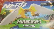 NERF Minecraft Sabrewing Motorized Blaster Bow 8 Darts Clip Box Damaged