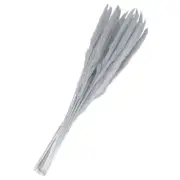 15Pcs Pampas Artificial Grass,17" Fake Pampas for Wedding Decoration, Gray Blue