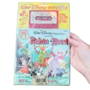 VTG Walt Disney Storyteller 1973 Read Along Book & Cassette Tape Robin Hood Seal