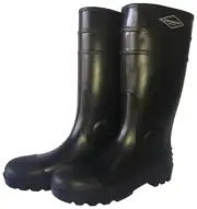 Diamondback L-G06B9 Knee Boot, Pvc, Matte Black, 9