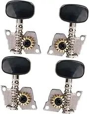 Vaguelly 4pcs String 2r2l Tuning Pegs Electric Guitar Tuner Locking Tuners Hole Input Guitars Acoustic Key Shape Replacement Guitar Tuners Guitar Accessories Silver