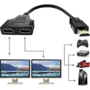 HDMI Splitter 1 in 2 Out 1080P HDMI Cable HDMI Male to Dual HDMI Female 1 to 2 Way Splitter Cable Converter Adapter for HDTV