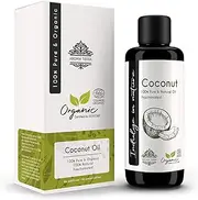 Aroma Tierra Coconut Oil Fractionated or MCT (Certified Organic) - - Superfood, Skin-care, Hair-care, Aromatherapy - 100ml