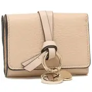 Auth Chloe Tri-Fold Wallet Alphabet Mini Pink Leather CHC21WP946F57 6J5