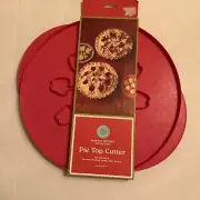 2009 Martha Stewart Living Pie Crust Cutter NWT Double Sided Red Color Fall