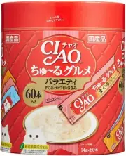 INABA CIAO Churu Gourmet Cat Treats 14 g × 60 Sticks Made in Japan NEW