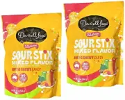 2-PACK Darrell Lea Fabulicious Sour Mixed Flavor Stix Soft & Chewy Candy 20 Oz.