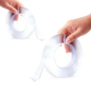 2 Pack Nano Double Sided Tape, Multipurpose Removable Transparent Heavy Duty Mou