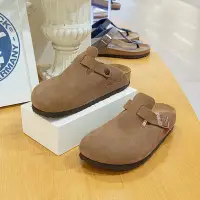 在飛比找Yahoo!奇摩拍賣優惠-【小鹿甄選】正品Birkenstock勃肯鞋女毛毛半拖博肯男