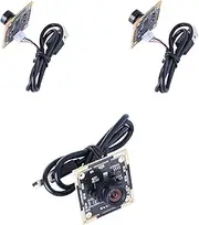 OV9732 USB HD Webcam 1MP 100° FOV, Plug & Play UVC Camera for Facial Recognition/QR Code, Win/MAC/Linux/Android Compatible, Manual Focus, No Driver Needed with 3 Meters Length Cable (Pack of 3)