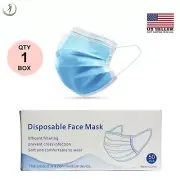 Disposable Ear-Loop Face Masks 3 Ply Pleaded Ultra Sensitive Mouth Cover 50pc
