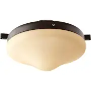 Quorum 1 Light Outdoor Flush Mount, Oiled Bronze - 1377-886