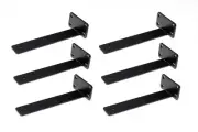 (6) Heavy Duty Floating Shelf Brackets 8 inch Long With Hardware