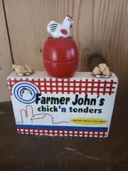 Kid's Farmer John's Chick'n tenders Play Block with Miniatures Junk Food ART