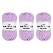 100% Cotton Yarn,3 Skeins of 150g/5.29oz(Per Skein 50g/109yards)/Slight Purple