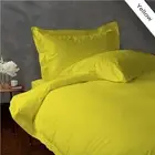 1000 TC EGYPTIAN COTTON BEDDING SET 4 PCs FLAT SHEET+DUVET COVER YELLOW COLOR