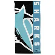 NRL Team Supporter Beach Bath Gym Towel - Cronulla Sharks