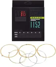 Acoustic Folk Guitar Strings Steel Core Golden-Copper Winding Light-Coated Anti-Rust 6pcs/Set Multicolor One Size