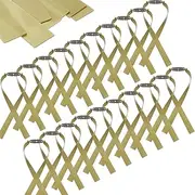 20 Pieces Slingshot Flat Rubber Bands 1 mm Thickness Flat Rubber Band Slingshot Replacement Hunting Catapult Elastic Bungee(Gold)