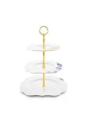 NEW Pip Studio Royal White 3 Layer Cake Stand - 17-23.5-28cm