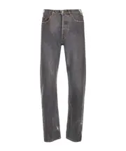 Magliano Unregular Logo Patch Jeans black