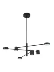 Onyx 6 Light LED Colour-Shifting Pendant or Close-To-Ceiling Fitting in Black