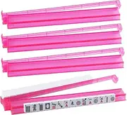 ALANGDUO All-in-One Tile Rack & Pusher, Clear Acrylic Mahjong Combo, Modern American Majiang Tile Set of 4 (Pink)