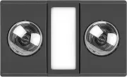 AllLux2 Bathroom 3-in-1 Heater Fan Exhaust 16W Tricolour LED Panel 2x275W Infrared Instant Heat (Black)