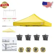 10x10 Yellow Canopy Replacement with UV Protection - Waterproof & Durable