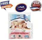 Twin Size Mattress Cover Vinyl Waterproof Zipper Protector Against Bed Bugs -New